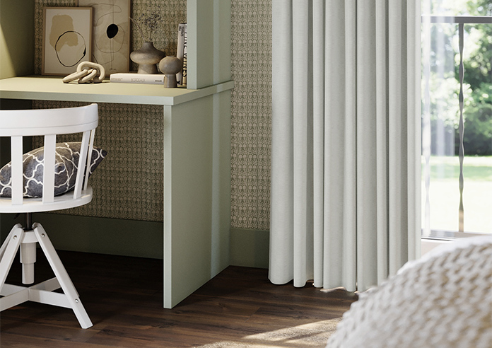 Akoya Faux Silk, Lustre Pure Silver - Made to Measure Curtains - Image 5